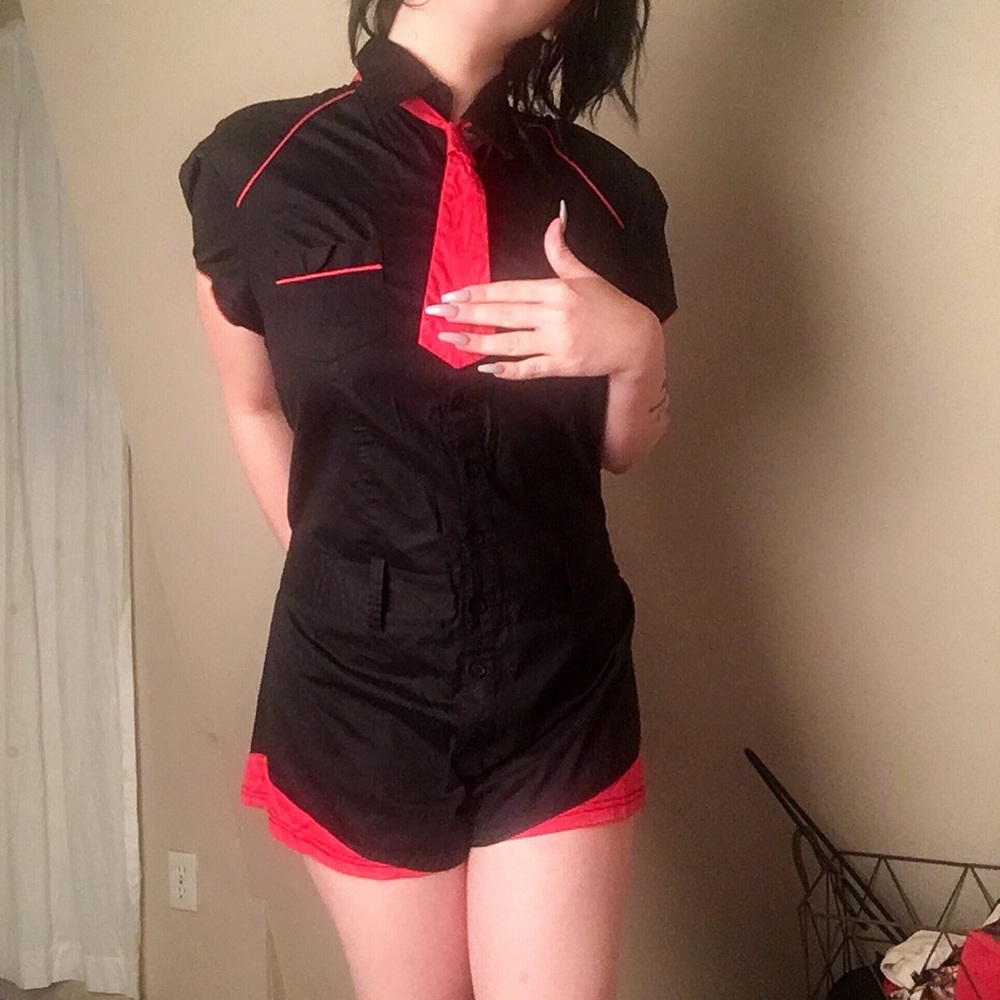 Lip service mini romper